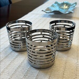 Silver Candle Holders (set of 3)